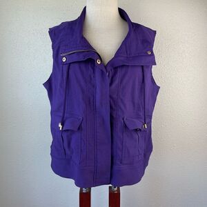 Draper’s & Damon’s Petite Purple Vest Size Petite XL EUC